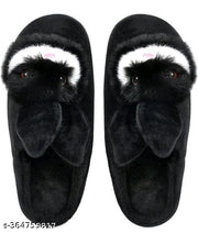Winter and autumn warm bunny soft fuzzy premium faux fur flip flops and carpet slippers for daily wear casual wear home wear indoor bedroom and outdoor women and girls
