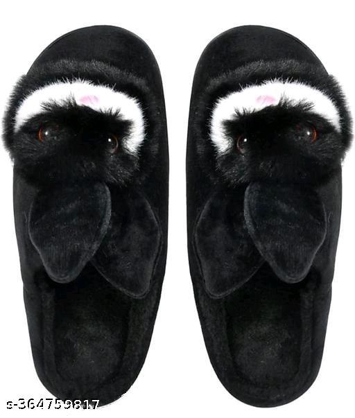 Winter and autumn warm bunny soft fuzzy premium faux fur flip flops and carpet slippers for daily wear casual wear home wear indoor bedroom and outdoor women and girls