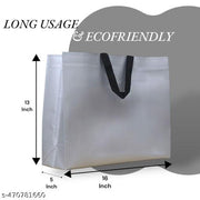 Lightweight Reusable Tote Bags – Foldable Eco Shopping Bags (Grey, Pack of 3)