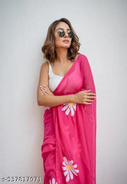 Sunflower print saree