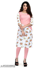 Polyster/Crepe fabric-Trendy Voguish Kurtis
