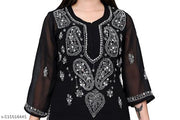 CHIKANKARI LAKHNAVI FULL EMBROIDERED KURTI WITH INNER