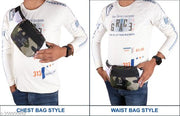 NICE PURSE Military Green/White Waist Bag,Chest Bag,Fanny Bag,Fanny Pack Waist bag/Chest bag/Fanny Bag(5 Zipper)