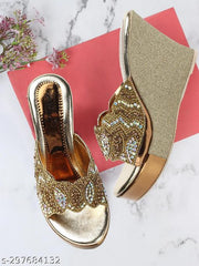 Albela Women's Trendy Partywear & Bridal Wedge Heel Sandal