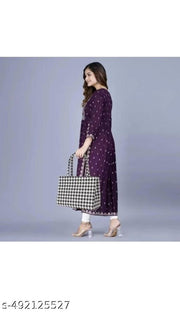 Trendy Zakat Canvas Handbag For Girls And Ladies For Casual