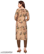 Polyster/Crepe fabric-Women Printed Straight Kurta