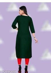 Women solid kurti combo of 2(Not cotton, fabric is crepe)