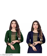 pack of 2 Women Letest Outfit Beautiful stylish kurti with Golden Lac