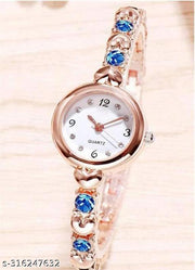 new fashionable white diamond chronograph design silver dial watch for womens Analog Watch - For Girls