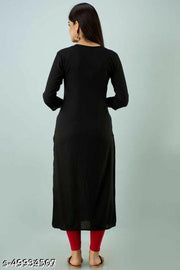 stylish women embroidered rayon kurti