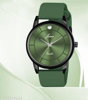 Jainx Green Silicone Band Analog Wrist Watch for Men