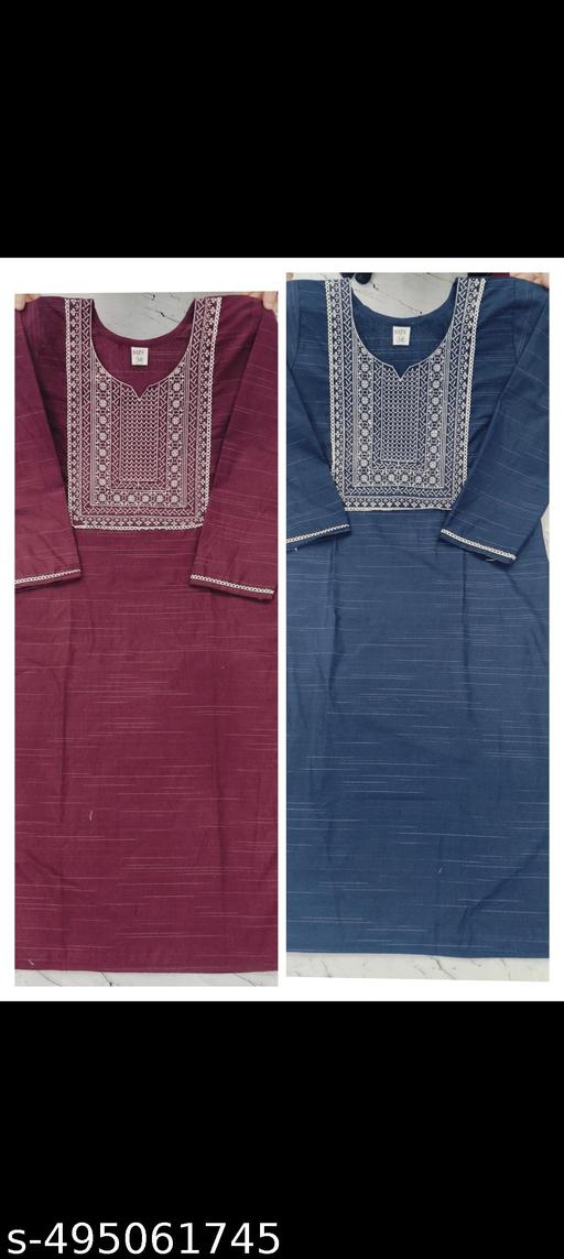 Embroidery kurti combo set's