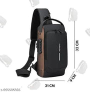 Sling Bag for Men EVA Hard Shell Travel Shoulder Bag Unisex Chest Crossbody Backpack one Side Pouch Travel Handbag Waterproof trendy Carry Bag for Work Travel Gadget Tablet Books Mobile