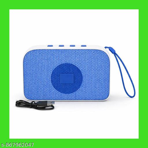 Mini Bluetooth Speaker 5W Wireless Portable Speaker with Mobile Stand, HiFi Stereo Sound, Super Bass, RGB Lights, 8 Hours Playback, USB/AUX/TF Support – Party Speaker for Mobile, Laptop & PC (Blue)