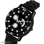 HRV AV 126 Black Pu And Leather Bracelet Men Watch