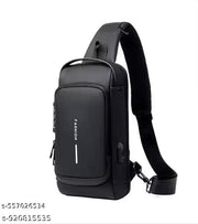 Bag Multi Compartment Travel Water-Resistant Bag Shoulder Chest Bag with USB Coded Lock Outdoor Sports Phone Waist Bag Sling Bag for Men Women