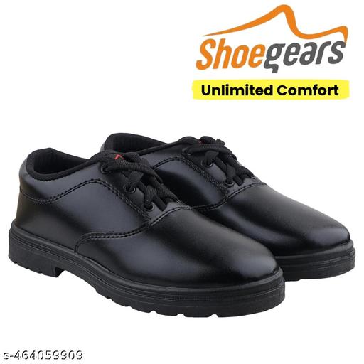 Black School Shoes for Boys & Kids with Laces – Comfortable, Lightweight, Stylish