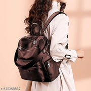 MomsyStore 20 L Leatherette Backpack Purses for Women and Girls to Carry Daily Stuff