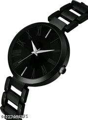 Attractive New Solid Dial Attractive Metal Chain Belt Analog Watch for Women