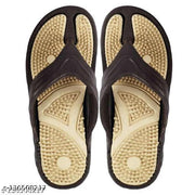 TieFit Men's Accupressure Non-Slip Slippers & TieFit Men's Thong Slipper Combo Pair Of 2