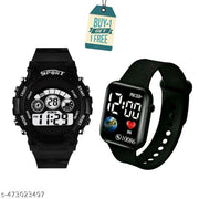 EARTH FACE DIGITAL SPORT  WATCH WITH COMBO OFFER SEVEN LIGHT SPORT WATCH WITH ALARAM AND LIGHT FEATURE