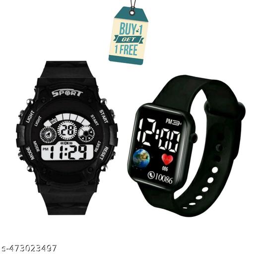 EARTH FACE DIGITAL SPORT  WATCH WITH COMBO OFFER SEVEN LIGHT SPORT WATCH WITH ALARAM AND LIGHT FEATURE