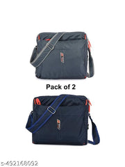 Unisex Crossbody Polyester Messenger One Side Sling Bag For Men And Women pack of 2