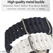 smart watch ocean strap pack of(black&white)