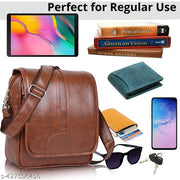 ZipCraze Stylish PU Synthetic Leather Men's Sling Bag Cross Body Travel Office Business messenger