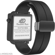 Dual Time Date Display Radium Dial  Magnetic Belt Analog Watch For Men_B31k