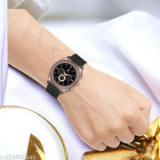 Lorenz Men's Fashion Stainless Steel Case | Black Sport Analog Watch for Men | MK-4025R