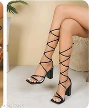 Camyour fashionable ladies black lace up heels for women and smart beautiful cute girls