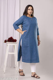 SHRITIKA kurti for women | daily wear kurti | plus size kurtis for women | ready made cotton kurti | big size kurti | kurti stripe | Blue kurta | casual kurti | designer kurti