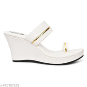 THE ARWAH TEO-RING WEDGES FOR WOMEN WHITE