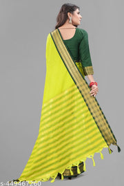 Plain cotton silk saree