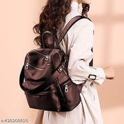 MomsyStore 20 L Leatherette Backpack Purses for Women and Girls to Carry Daily Stuff