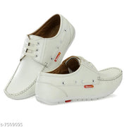 Stylish Men's Syntethic Leather White Casual Shoes