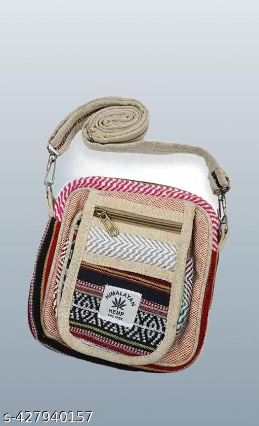 MYRIAD 100%  Hemp  Square Bag Vibrant Multicolor Design  Hemp  Square Storage Bag  Multicolored Eco Friendly Pack of 1 Multicolor ( 8*8)