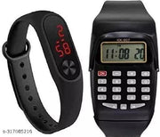 Combo of Two One Calculator 2 Band Color May Very watch