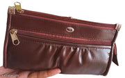 FLIKKER: PU Casual Women's Attractive Solid Clutch Women's Multi Zip Daily Use Maroon Clutches Red Handbag for Girls Mobile Purse Women (Coffee, Pack of: 1)