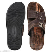TieFit Men's Accupressure Non-Slip Slippers & TieFit Men's Thong Slipper Combo Pair Of 2