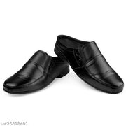 Leathersofty Mens  back open casual shoes  Half shoes Flat Mule Loafers