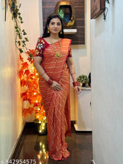BRASSO FOIL SAREE WITH FANCY BLOUSE