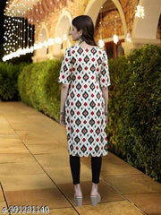 Polyster/Crepe fabric-Kurti For Women