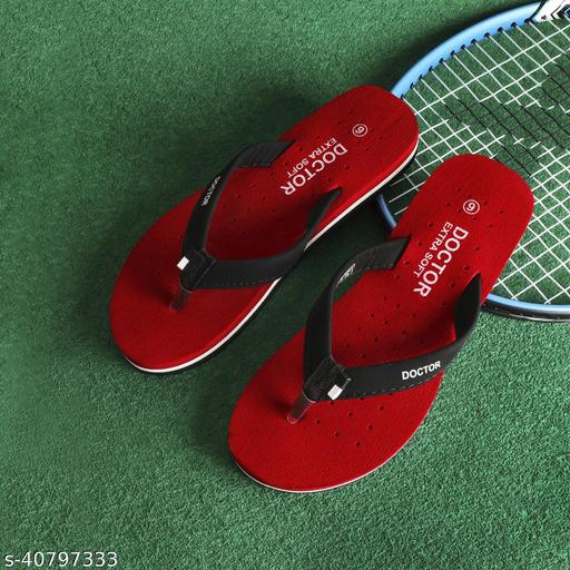 DOCTOR EXTRA SOFT Red-OR-D-19 Women's Orthopaedic Diabetic Comfort Daily Use Slippers & Flipflops