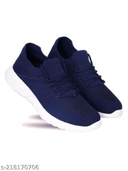 Men's Navy Blue Mesh Outdoor Casual Shoes - MRJ1593