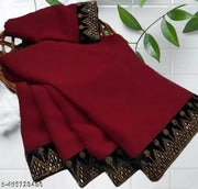 Dhamrol Enterprise Womens_ Georgette saree Lace border