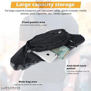 ROCKZONE Unisex Waist bag Black (Black)
