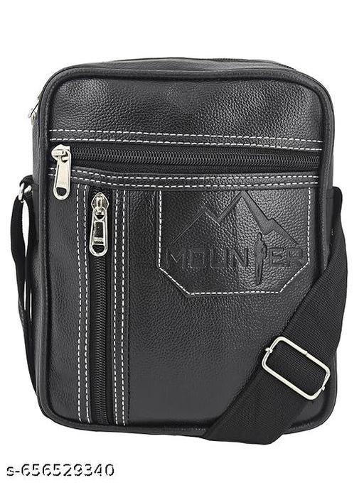 Vegan Leather Sling Bag, One Side Shoulder, Cash Bag, Cross Body, Chest Bag, Travel, Handbag, Office, Messenger Bag for Men, Women & Boys