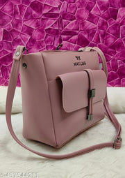 Classic women Pink PU sling bags/Premium PU leather sling bags for women/Designer Crossbody sling/Full handwork bag/party wear and wedding bag for women